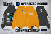 realistic oversize Hoodie PSD Mockup, a Hoody Mockup by NH graphic (Thumbnail 1 of 4)