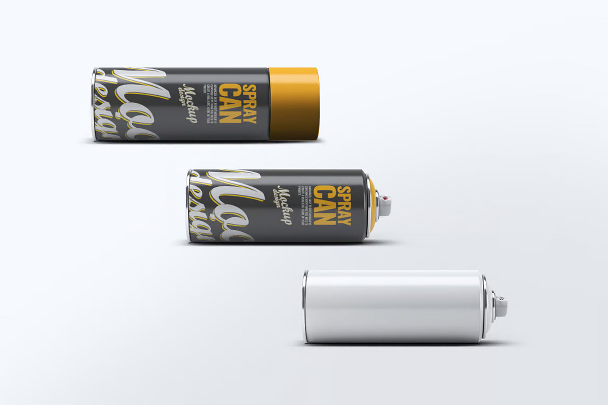 Spray Paint Mock-Up, a Product Mockup by DesignRushMarket (Photo 3 of 6)