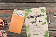 Wedding Leaves Invitation Template, an Invitation Template by Graphicfy Templates (Thumbnail 2 of 3)