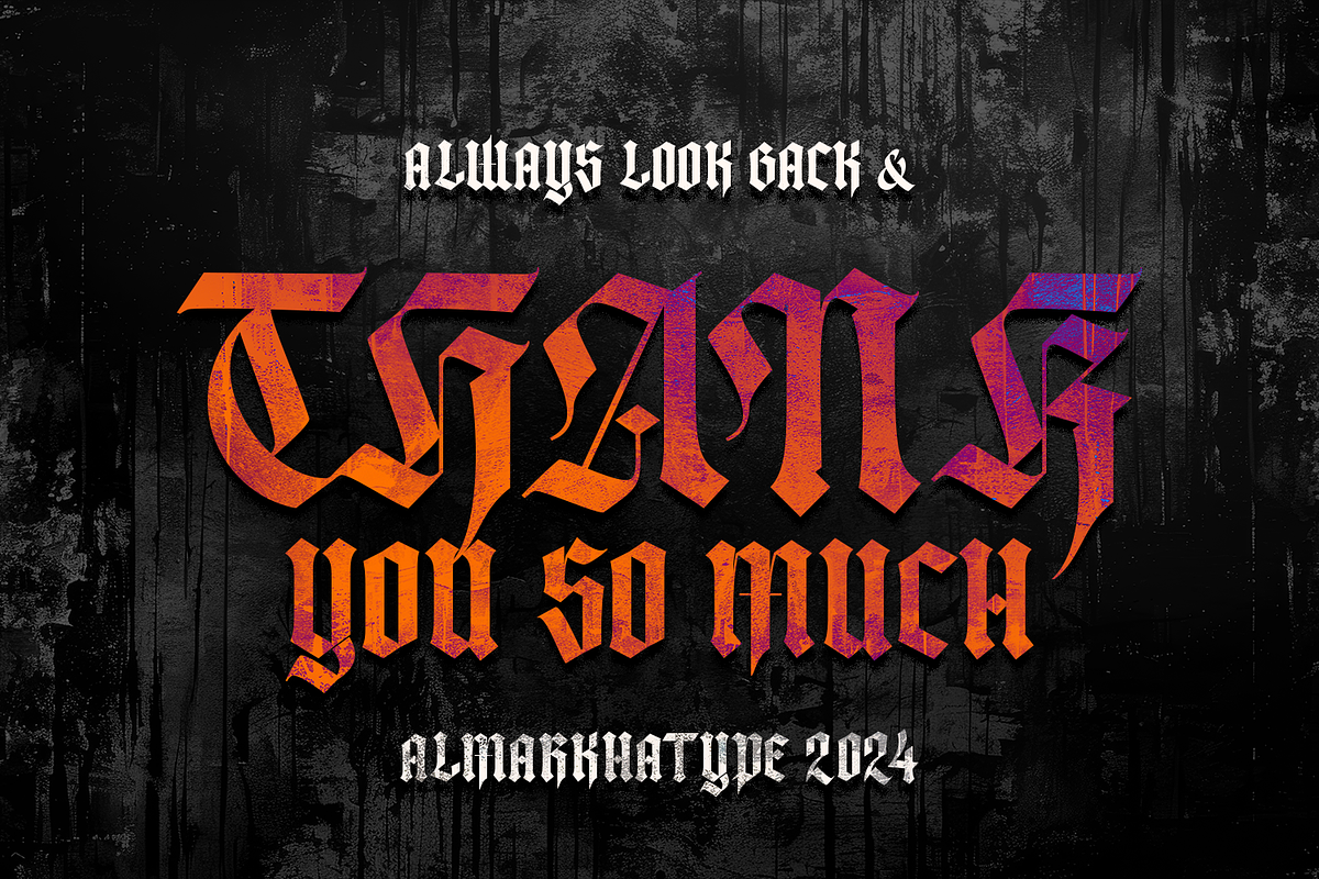 Dark Heritage – Modern Blackletter, a Blackletter Font by Almarkhatype (Photo 11 of 11)