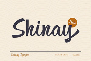Shinay Display Font, a Script Font by nizarbagasm