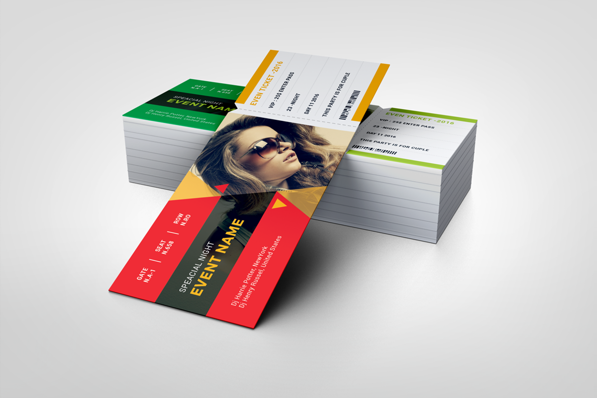 Music Night Event Ticket, a Card Template by White Graphic (Photo 1 of 6)