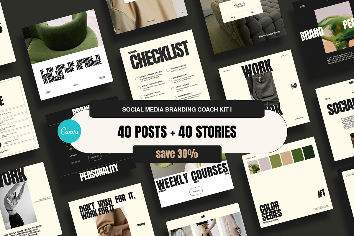 Social Media Branding Coach Kit I, a Social Media Template by Moscovita Studio (Photo 1 of 28)