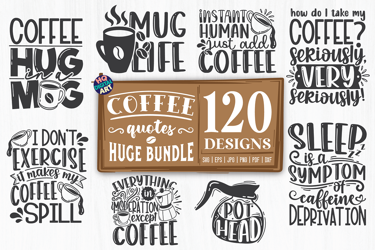 Huge Coffee SVG Bundle, a Food Illustration by HQDigitalArt (Photo 14 of 15)