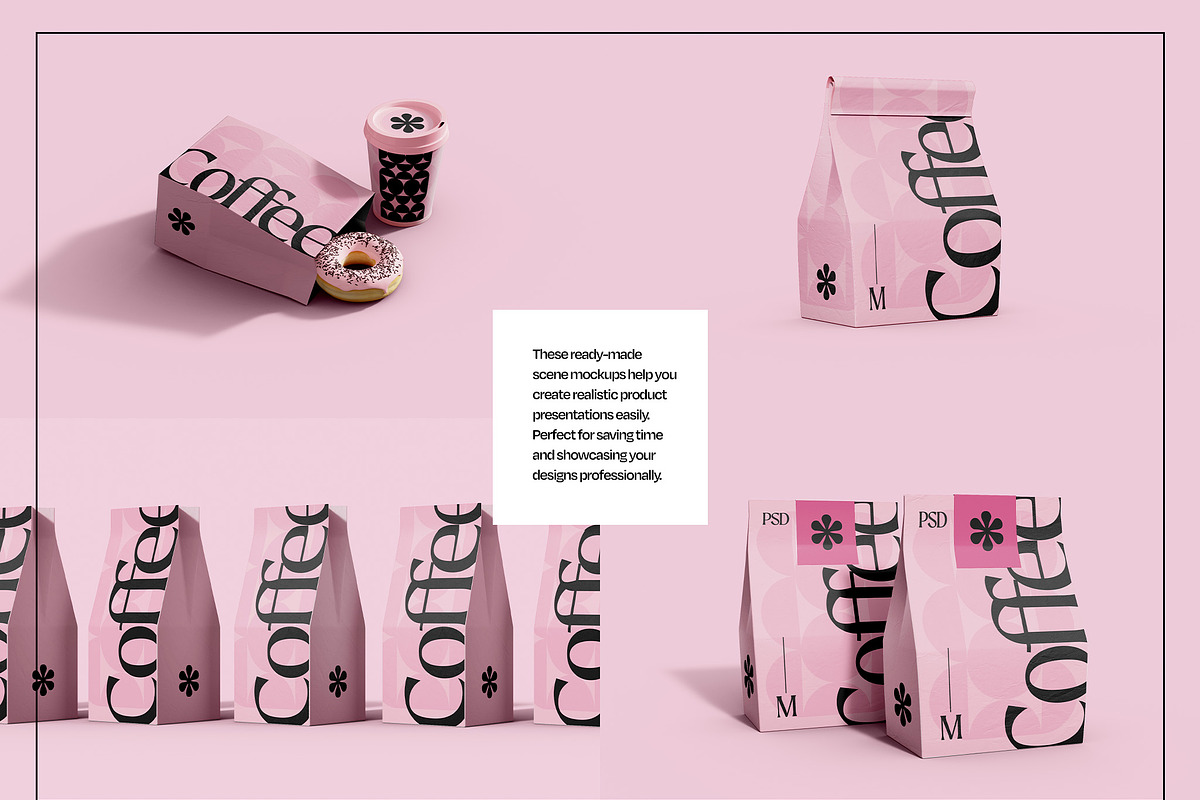 Coffee Bag Packaging Mockup Set, a Cups & Container Mockup by Mego-studio (Photo 5 of 8)