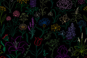 Seamless floral pattern, a Texture Illustration by Nenahliadava Design