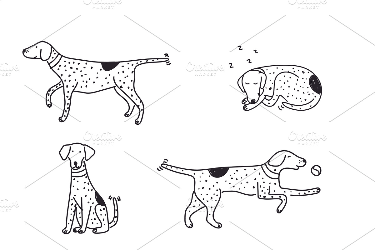 Cute doodle dogs (big collection), an Animal Illustration by Liz Pengilley Studio (Photo 17 of 23)