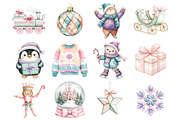 Pastel Christmas Clipart, a Seasonal Illustration by Design Market (Thumbnail 5 of 5)