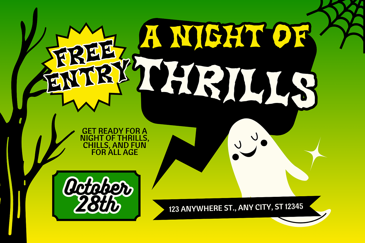 Haunted Letters is a Halloween font, a Handwritten Font by Brown Cupple (Photo 2 of 11)