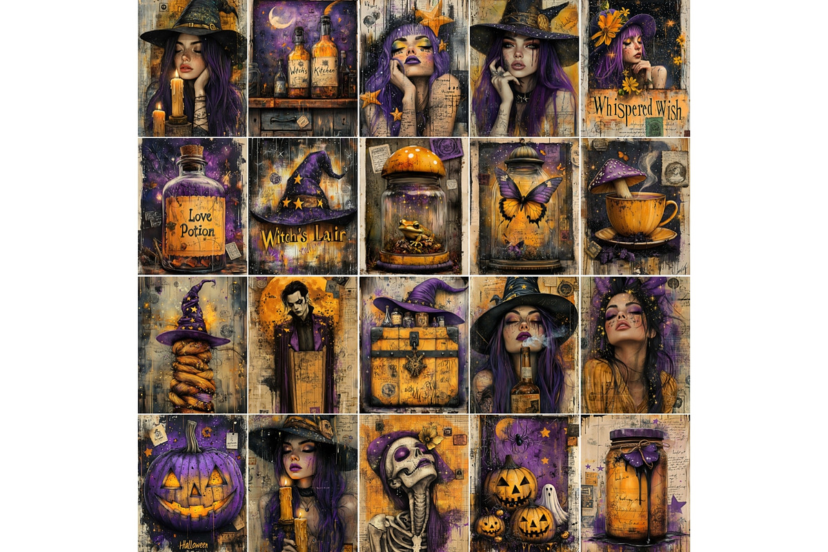 Witchy Junk Journal Printable Kit, a Seasonal Illustration by Nicole Branger Art (Photo 12 of 16)