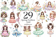 Spring Fashion Girl PNG Clipart., an Object Illustration by KennedyStudio (Thumbnail 1 of 5)