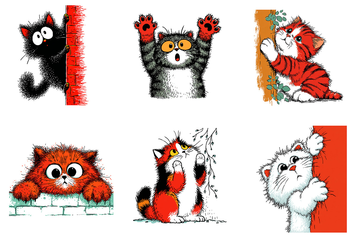 funny cat clip art, an Illustration by CreationArt (Photo 2 of 5)