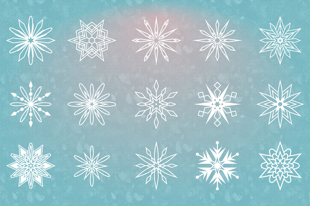 54 Vector Winter Snowflakes, an Illustration by BackYard Graphics Co. (Photo 4 of 5)