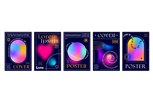 Aesthetic Gradient Y2K Posters