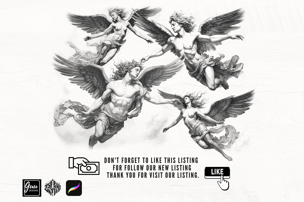Archangel Michael and the angels, a Brush Add-On by TaKong Magics (Photo 9 of 9)