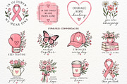 Breast Cancer Awareness Clipart Png, a Healthcare Illustration by SugarCloudStudioArt (Thumbnail 1 of 4)