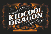 KIDCOOL DRAGON COMMERCIAL LICENSE, a Blackletter Font by senzana (Thumbnail 1 of 2)