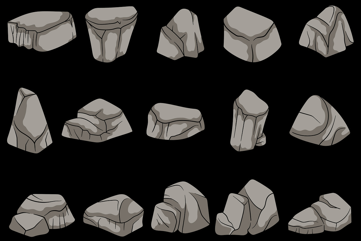 Collection of Stone Illustrations, an Object Illustration by baii09 (Photo 2 of 2)