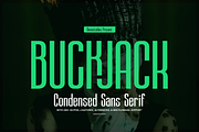 Buckjack | Condendsed Sans Serif, a Sans Serif Font by Denustudios (Thumbnail 1 of 12)