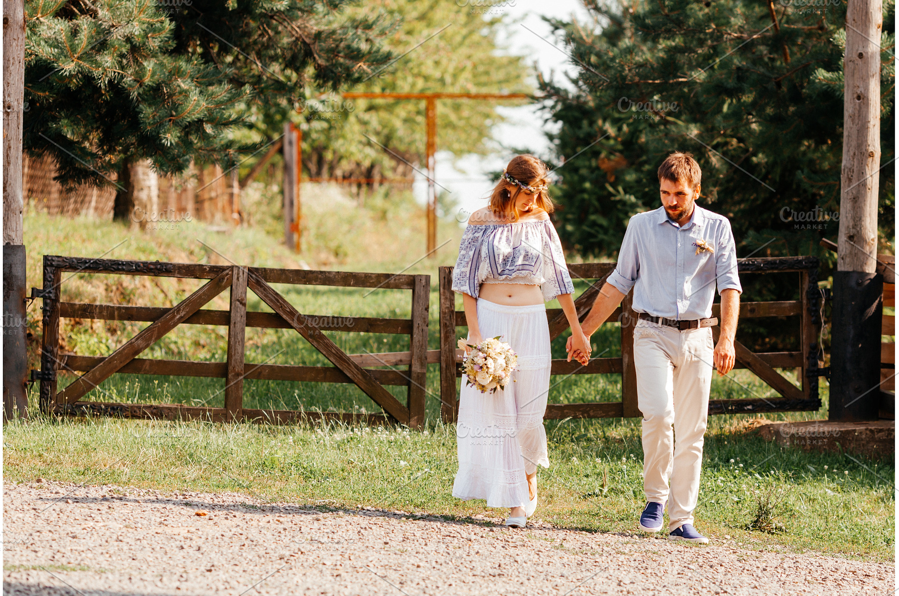 Eclectic rustic wedding couple, a Nature Photo by oksix