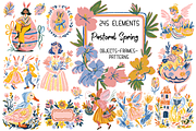 Whimsy Pastoral Spring & Easter Set, a Decorative Illustration by GiraffeCreative (Thumbnail 1 of 21)