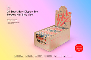 Kraft Snack Bars Display Box Mock-up