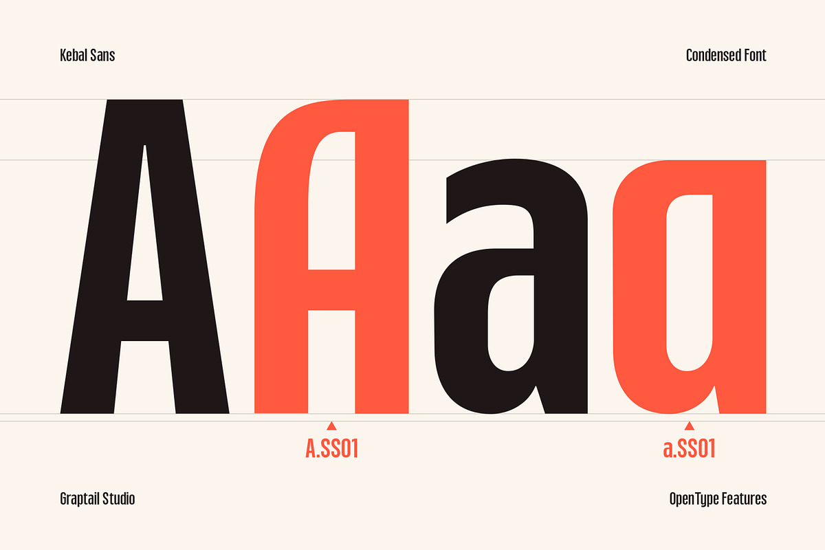 Kebal Sans - Condensed Font, a Sans Serif Font by Graptail (Photo 4 of 19)