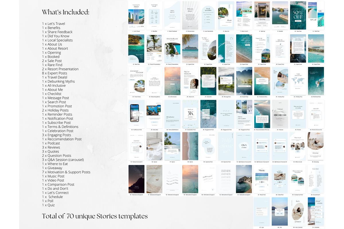 70 Travel Social Media Stories, a Social Media Template by PatternLab. (Photo 2 of 8)