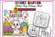 Bunny Easter Bold & Easy Coloring, an Animal Illustration by Printable Design Store (Thumbnail 1 of 4)
