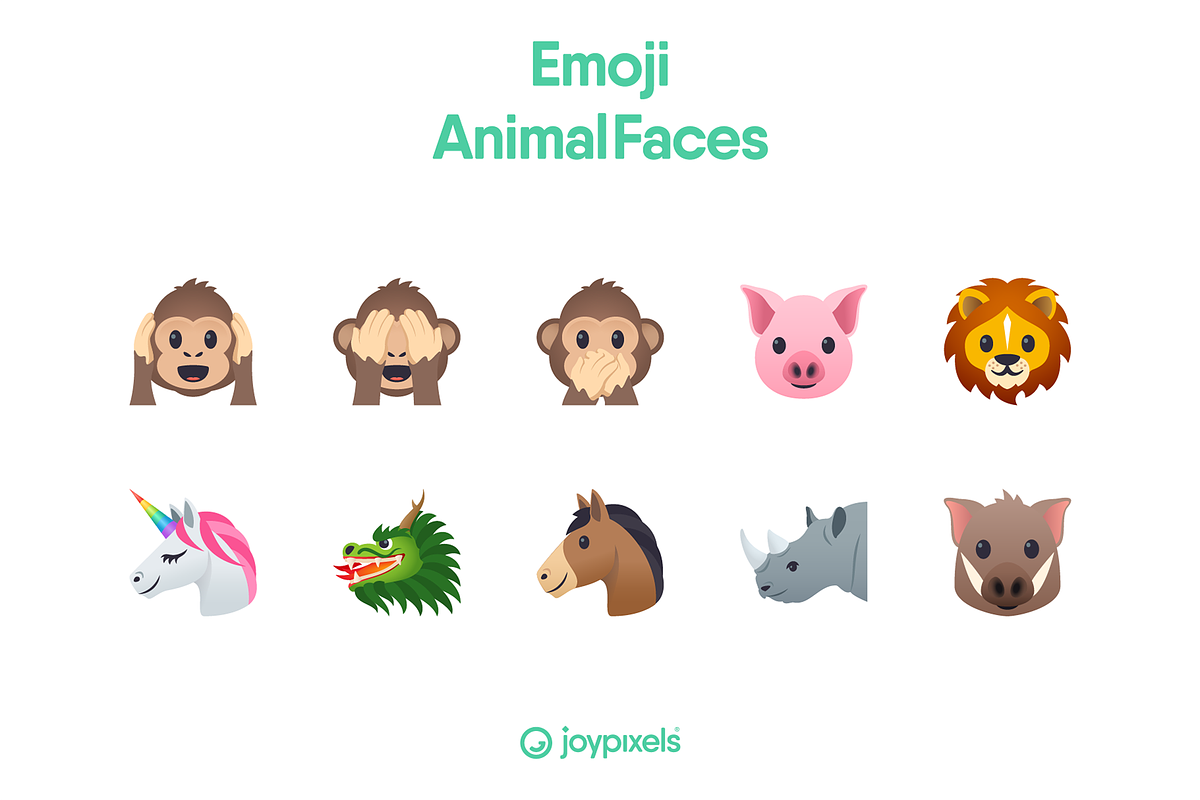 Emoji Animal Faces by JoyPixels®, an Emoji Icon by joypixels (Photo 2 of 4)