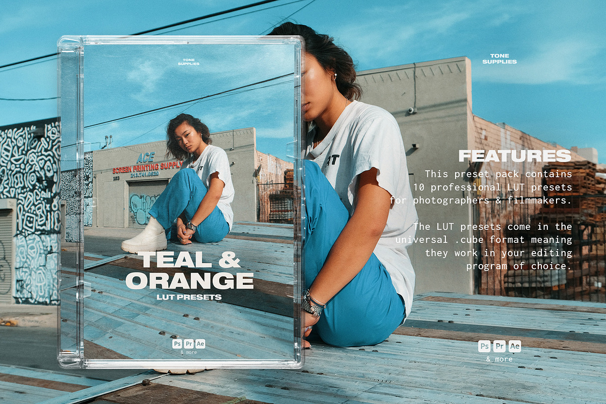 Orange & Teal LUT Presets Photoshop, a Preset Add-On by TONE SUPPLIES (Photo 2 of 10)