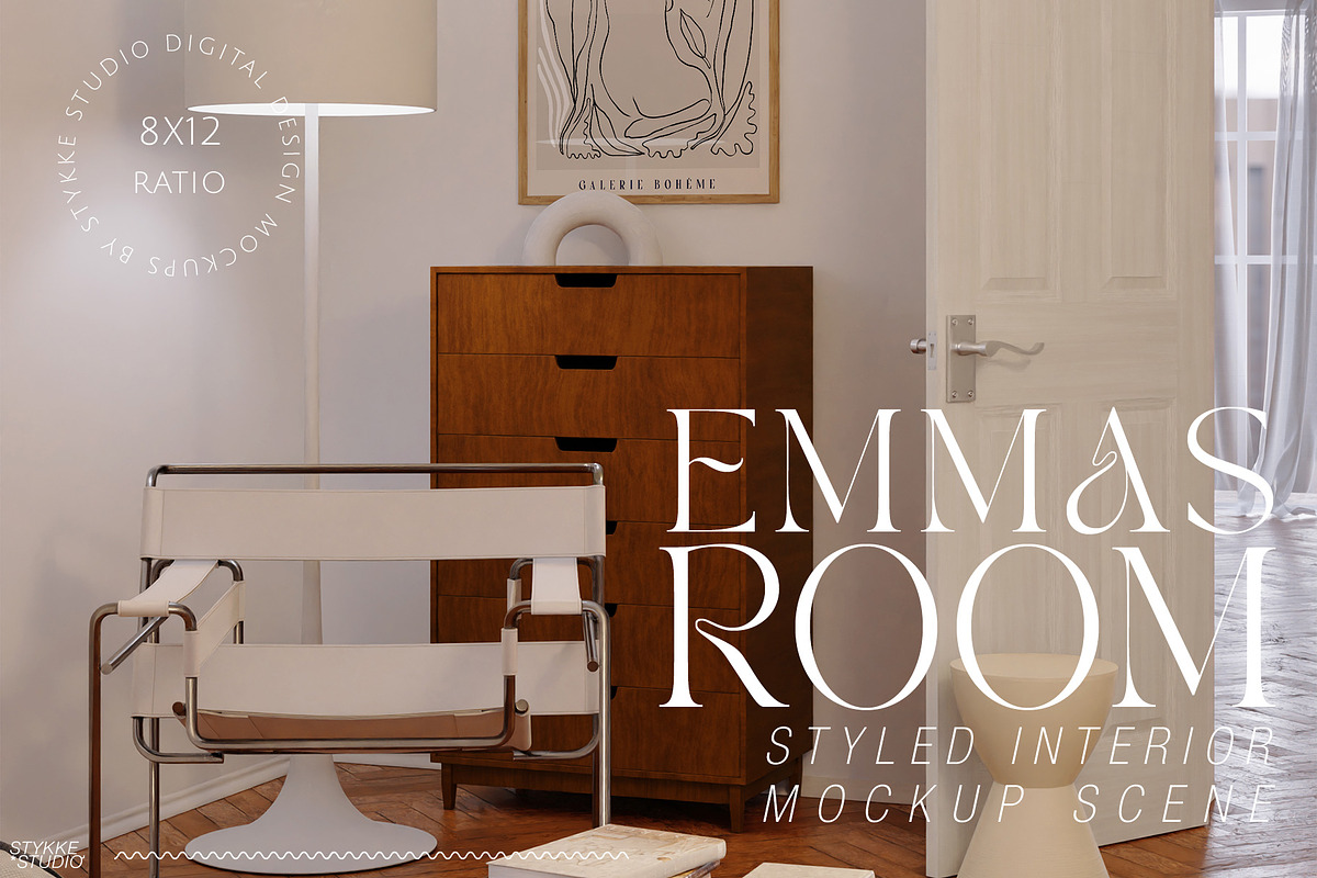 EMMAS ROOM Interior & Frame Mockup, a Household Mockup by Stykke Studio (Photo 1 of 19)
