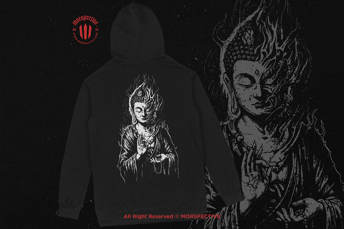 10 Bundle Dark Art Buddha Burning, an Illustration by Morspective (Photo 2 of 7)
