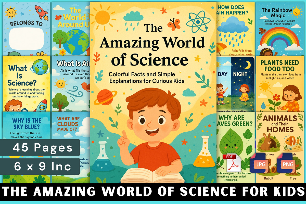 Amazing World of Science for Kids, a Stationery Template by Designmela01 (Photo 1 of 7)
