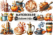 Vintage Autumn Coffee Clipart, an Illustration by Black Bird Studio (Thumbnail 1 of 6)