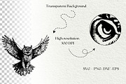 Owl svg bundle. Owl and moon, an Animal Illustration by DENIDigitalArtSudio (Thumbnail 6 of 6)