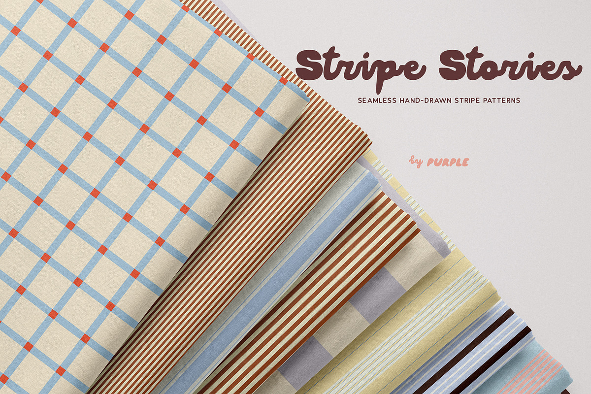 Stripe Stories: Seamless Patterns, a Pattern Graphic by Purple (Photo 2 of 14)