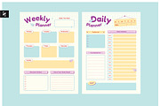 Cute Daily Weekly Planner, a Stationery Template by Neermana (Thumbnail 1 of 4)