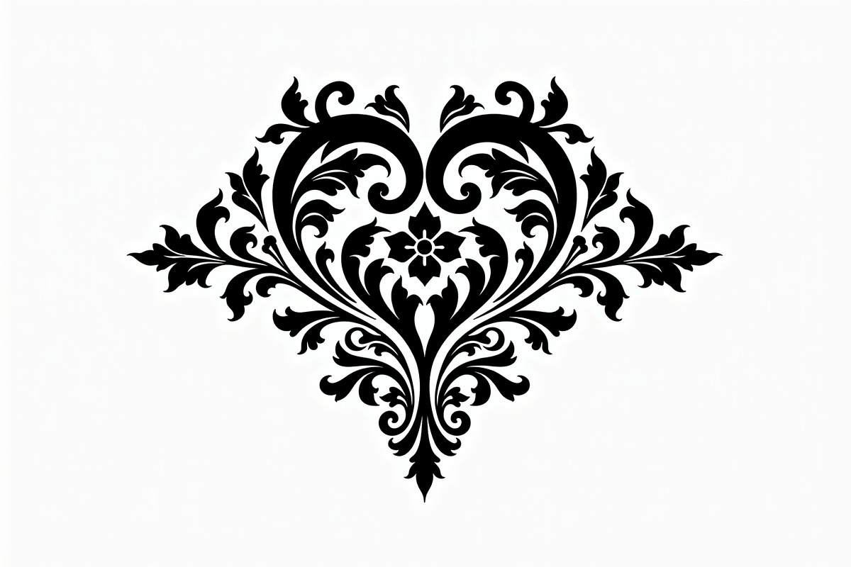Floral Heart Silhouette Set, an Illustration by Gfx_Store (Photo 12 of 21)