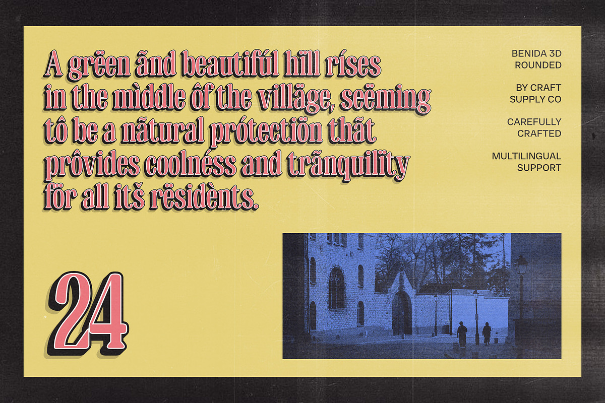 Benida Rounded 3D, a Serif Font by Craft Supply Co. (Photo 5 of 8)