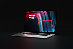 MacBook On Desk Mockup