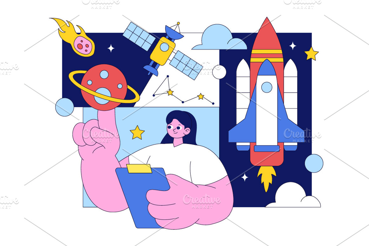 10 Astronomy Research Illustration, an Object Illustration by denayunebgt (Photo 4 of 4)