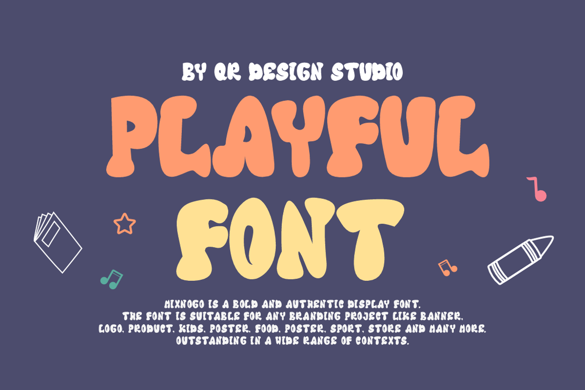 Mixnogo - Playful Font, a Handwritten Font by QR Design Studio (Photo 2 of 7)