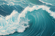 Ocean Waves, a Decorative Illustration by h.utomo (Thumbnail 25 of 31)