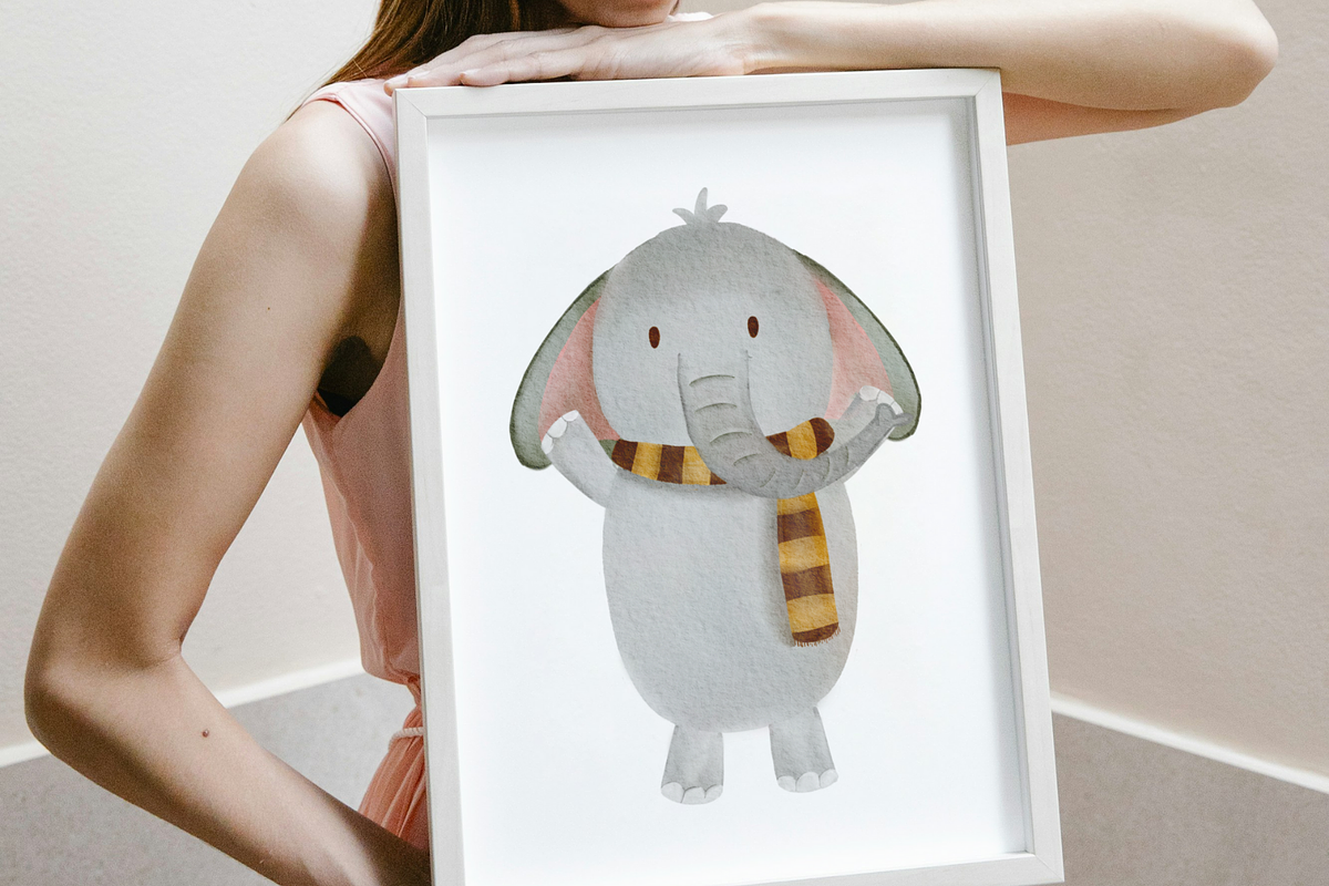 30 Watercolor Animals Baby Room Art, a Poster Template by Image for Sale (Photo 2 of 4)
