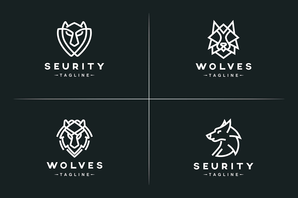 Minimal Wolf Logo Pack, a Branding & Logo Template by Logosava (Photo 2 of 6)