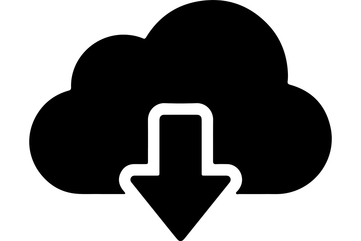 Cloud Download Silhouette, a Technology Illustration by abu67222 (Photo 7 of 13)