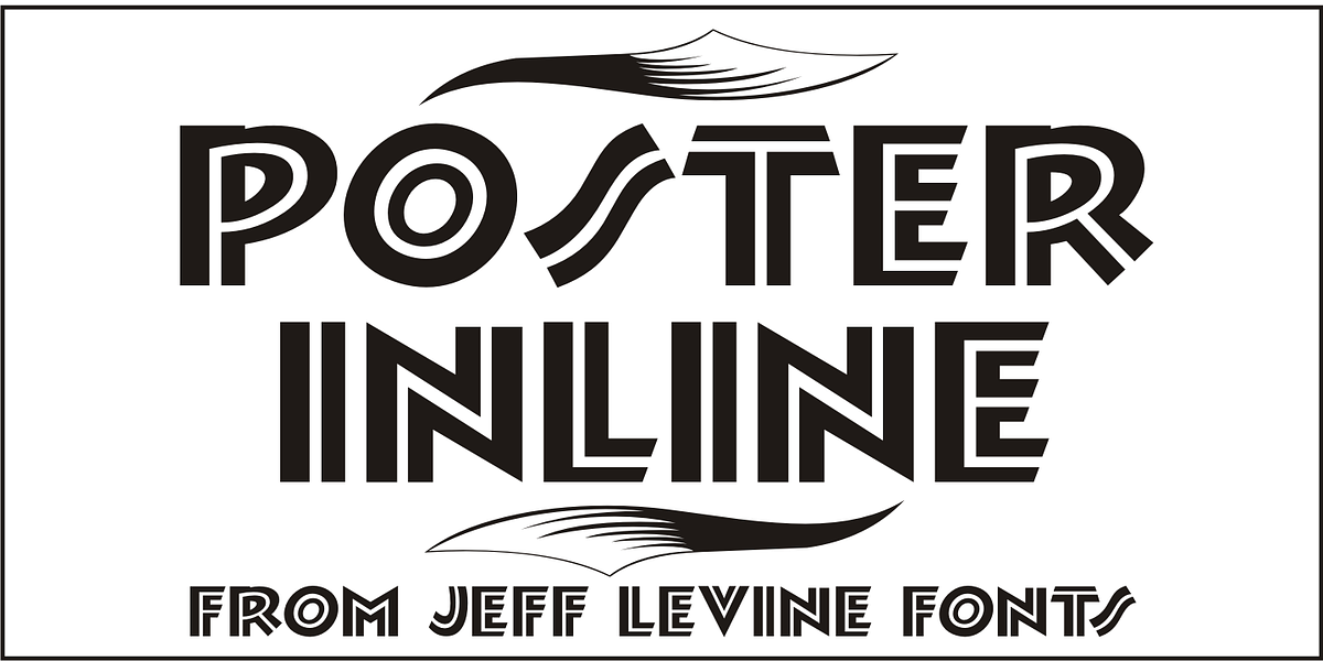 Poster Inline JNL, a Sans Serif Font by Jeff Levine Fonts