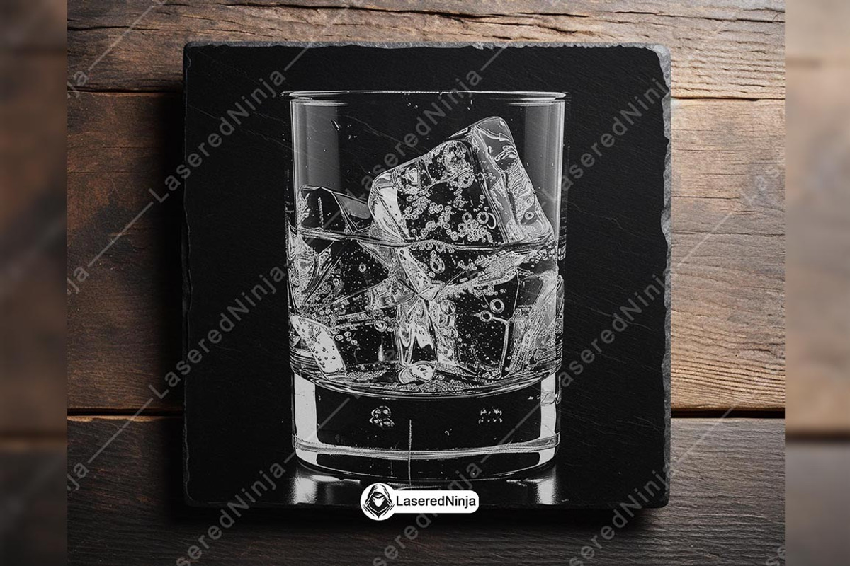 Whiskey Glass Ice Cubes Beverage, a Background Graphic by LaseredNinja (Photo 7 of 7)