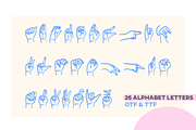 ASL Font American Sign Language Type, a Symbol Font by InkCloudDesign (Thumbnail 5 of 7)
